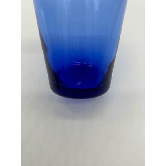 Luminarc Arococ Cobalt Blue Drinking Glasses Weighted Bottom Set of 2 - France - Picture 7 of 8